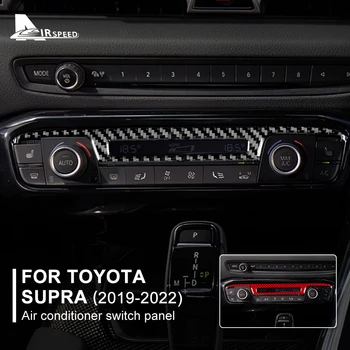 Настоящая наклейка из углеродного волокна для Toyota Supra GR A90 A91 MK5 2019 2020 2021 2022 Аксессуары панели переключателя кондиционера
