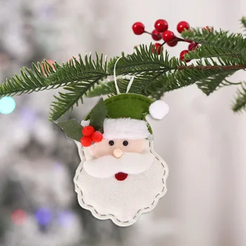 нетканый материал снеговик рождественский кулон колокольчик мультфильм олень рождественский орнамент тонкие перчатки украшение рождественской елки праздник