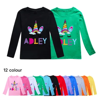 Новая детская одежда для девочек от 10 до 12 лет Подростковая детская футболка с длинными рукавами Осенняя одежда для малышей и мальчиков 2022 A для футболок с вырезом Adley O