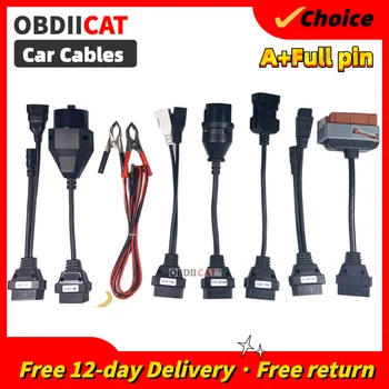 Новейший и горячо продаваемый OBD OBD2 Полный набор 8 автомобильных кабелей / кабелей для грузовиков Поддержка интерфейса VCI Pro Plus Car Diagnostic Tool
