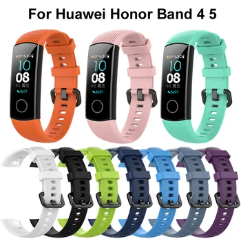 Новинка Новый Классический Силиконовый Ремешок На Запястье Для Honor Band 4 Смарт-браслет Ремешок для часов Huawei Honor5 Замена Спортивный браслет