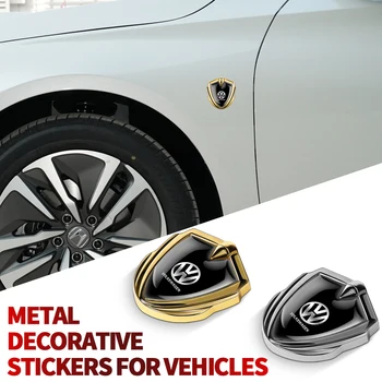 Новый 3D Металлический Автомобильный Боковой Крыло Наклейка Щит Эмблема Эмблема Значок Логотип для VW Jetta Golf Beetle CC EOS GTI R32 MK4 гольф Авто Аксессуары