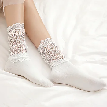 Новый сексуальный ретро кружевной дышащий цветочный сетчатый женский носок для девочек удобные эластичные модные леди сетчатые прозрачные лодыжки короткие носки