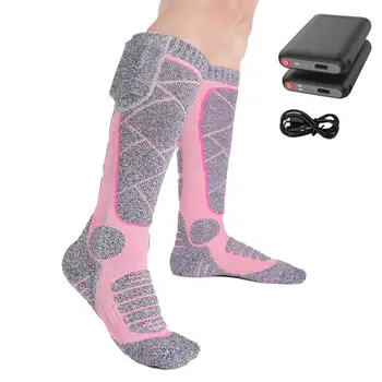Носки с подогревом для мужчин Носки с электрическим подогревом и 3-уровневой регулировкой температуры 5000 мАч Перезаряжаемые теплые электрические носки для мужчин