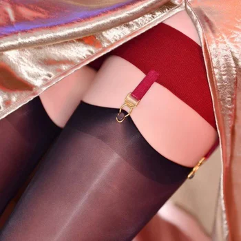 Однотонные сексуальные масляные блестящие шелковые чулки + противоскользящая подвязка для ног ультратонкая прозрачная выше колена чулочно-носочные изделия в стиле ночного клуба