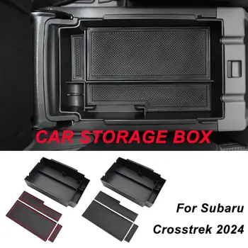  Органайзер для хранения автомобильного подлокотника для Subaru Crosstrek 2024 Центральная консоль Подлокотник Контейнер Лоток Укладка Аксессуары U4R3