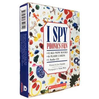 Оригинальная английская версия Серия Visual Discovery I Spy Phonics Fun 12-томный учебник по фонетике в коробке для студентов рассказ с картинками
