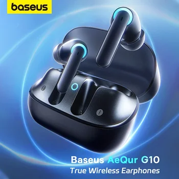 Оригинальные наушники Baseus AeQur G10 Беспроводные наушники Bluetooth 5.3 Hi-Fi TWS Наушники Fone Gamer A+C Гарнитура с двойным подключением Pro