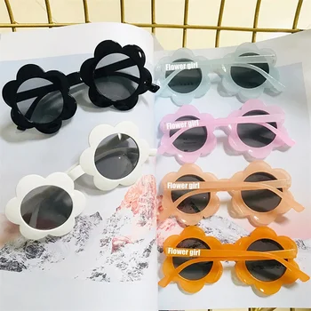 Персонализированные солнцезащитные очки для девочек-цветоводов,Детские солнцезащитные очки,Именинница,Детские солнцезащитные очки