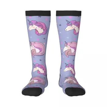 Повседневные носки Galaxy Fantasy Розовые единороги Длинные носки Harajuku Business Socks