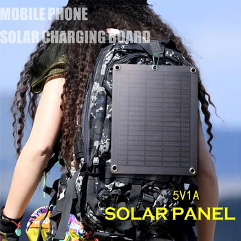  Портативная монокристаллическая солнечная панель 5 Вт 6 В USB Power Bank для телефона Усильте свои приключения на свежем воздухе