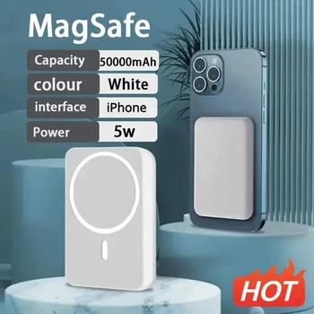 Портативный Macsafe Вспомогательный запасной внешний магнитный аккумулятор Power Bank Беспроводное зарядное устройство для iphone 12 13 14Pro Max Powerbank