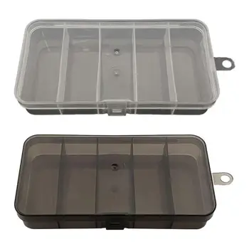 Прозрачная коробка для рыболовных снастей Lua Lua Ящик для приманки Органайзер для бусин Приманки и крючков Коробка для рыбалки Пластиковая маленькая с пятью отделениями