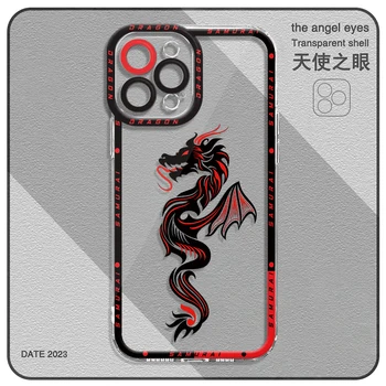Прозрачный чехол для телефона Japan Dragon Samurai для Xiaomi Redmi Note 11 8 9 8T 1 1T 10 Pro 9S 10S 11S Чехол для Mi 9A 9 9C 10 10A