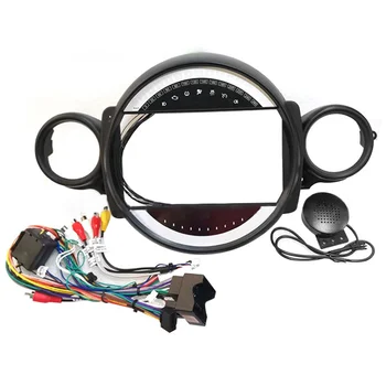  Рамка панели автомагнитолы для Mini Cooper R56 R60 2007-2011 9-дюймовый адаптер кабеля питания для стереофонической панели