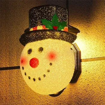Рождественский абажур из частиц ЭВА Снеговик Абажур для настенной лампы Ночник Светящийся абажур Праздничное украшение