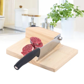  Ручной резак для вяленой говядины Слайсер Домашний разделочный нож с дубовой разделочной доской