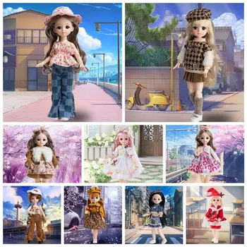 с одеждой 30 см кукла БЖД шарнирная кукла 3D глаза одеваются съемные суставы кукла 30 см милый 1/6 bjd куклы подарок на день рождения