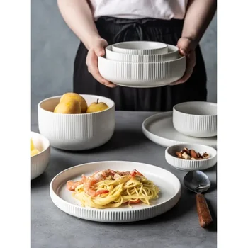Скандинавские креативные блюда, домашний стейк, обеденная тарелка, зарядная тарелка, простая черно-белая керамика, набор обеденных тарелок в западном стиле, комбинация