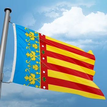 Флаг Валенсии 3 x 5 футов 90 x 150 см Испания Провинциальные флаги Баннеры Украшение дома Крытый Открытый полиэстер Висячий