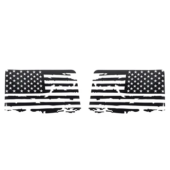 Хардтоп Окно США Потрепанный флаг Наклейки Американский флаг Наклейки Для Jeep Wrangler 2011-2017 JK 4 двери, 1 пара