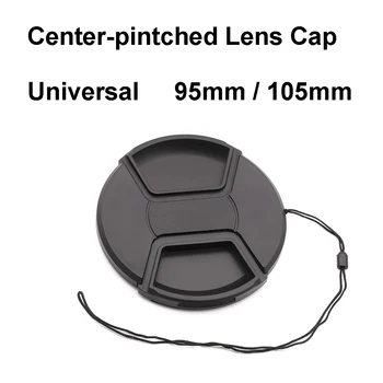 Центральная крышка объектива 95 мм / 105 мм Универсальный пластик с тросом защиты от потери Для Sony Canon Nikon Pentax Olympus Panasonic Fujifilm