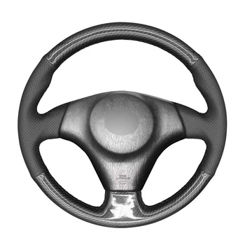 Черная искусственная кожа PU Carbon Fiber Автомобильный чехол на рулевое колесо для Toyota RAV4 Celica Matrix MR2 Supra Voltz Caldina MR-S