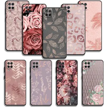 чехол для телефона для Samsung Galaxy A70 A70s A50 A30s A04s A20s A20e A02 A02s A03 A42 M31 M13 Shell Красивая розовая роза bling картинка