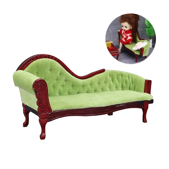 1:12 Кукольный домик Миниатюрный ретро диван Императорская наложница диван Кресло Мини Мебель Модель Кукольный дом Аксессуары для декора гостиной Изображение 2
