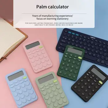  1 шт. Калькулятор цвета конфет 8-значный портативный студенческий калькулятор Простой в использовании Минималистичный цифровой для офиса Красочный Изображение 2