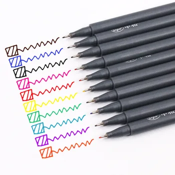 10 цветов ручка для рисования тонких линий для манги мультфильм рекламный дизайн акварельные ручки канцелярские принадлежности для школьных художественных принадлежностей Изображение 2