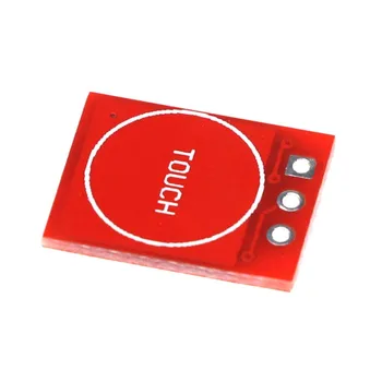 10 шт./лот Новый TTP223 Модуль сенсорной кнопки Тип конденсатора Одноканальный самоблокирующийся датчик сенсорного переключателя Изображение 2