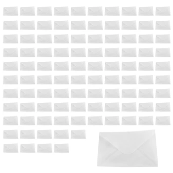 100 шт. Белые полупрозрачные конверты Конверты для хранения открыток своими руками, свадебных приглашений, подарочной упаковки Изображение 2
