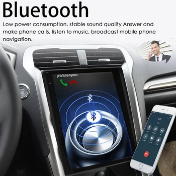 128G для Ford Mondeo Fusion MK5 Радио Android 13 Мультимедиа 2013-2019 GPS Navi Головное устройство Tesla Авто Аудио Стерео Видео Плеер Изображение 2