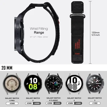 20 мм 22 мм нейлоновый ремешок для Samsung Galaxy Watch 5 Pro Ремешок для часов Galaxy Watch 6 5 40 44 мм Часы 6 43 47 мм ЗаменаБраслет Изображение 2