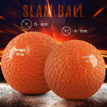 25 фунтов Слэм Набивной мяч Протектор Оранжевый Изображение 2
