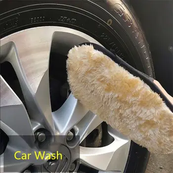 3 цвета Автомобильный стайлинг Шерсть Мягкие перчатки для мытья автомобиля Щетка для чистки мотоцикла Уход за мойщиком мотоцикла С упаковкой для BMW e46 e87 e90 e39 Изображение 2