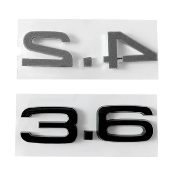 3d ABS 2.4 3.6 4.2 Буквы Логотип Багажник Автомобиля Эмблема Значок Наклейка Для Audi A4 B7 TT Q5 Q7 A6 B5 B6 C6 C5 A8 S6 S5 S4 RS5 Аксессуары Изображение 2