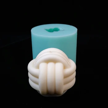 3D силиконовая сфера Форма для свечей, формы из глиняной смолы, неправильный мыльный шарик из пряжи, PRZY, LZ012 Изображение 2