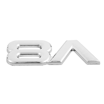 3X 3D 3D Серебристый Авто Мотор V8 Авто Задняя Эмблема Наклейка Значок Наклейка 7,5X3,5 см Изображение 2