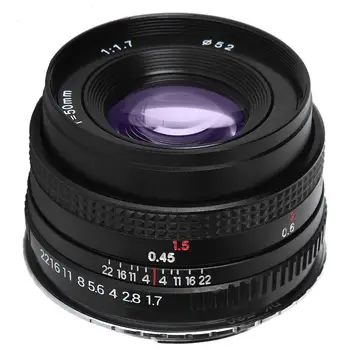 50 мм F1.7 Стандартный полнокадровый портретный объектив с ручной фокусировкой с фиксированным фокусом для зеркальной камеры Canon EOS PK M42 Изображение 2