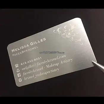 50X Визитные карточки Алюминиевые заготовки Именная карточка для печати толщиной 0,18 мм для клиента Изображение 2