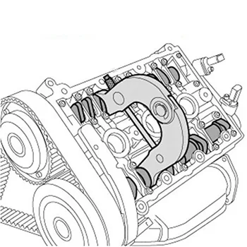 6 шт. Комплект инструментов для блокировки распределительного вала двигателя автомобиля для VW Audi A4 A6 3.0 V6 Изображение 2