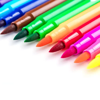 Deli Набор акварельной ручки с мягкой головкой 24 36 48 цветов Профессиональные моющиеся акварельные ручки с ручной росписью Детская кисть для художественной живописи Изображение 2