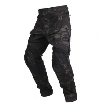 EMERSONGEAR Боевые штаны Военные охотничьи тактические штаны с наколенниками Multicam Black Airsoft Тактические пейнтбольные брюки Изображение 2