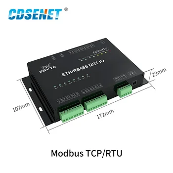 Ethernet RS485 12-сторонний сетевой контроллер ввода-вывода Modbus TCP RTU Аналогово-цифровой вход Реле Выход Мастер Ведомая розетка Подключение Изображение 2