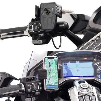 GoldWing1800 Мотоцикл Беспроводная зарядка GPS Держатель для телефона Навигационный кронштейн для HONDA GoldWing 1800 F6B GL1800 DCT 2018 - 2021 Изображение 2