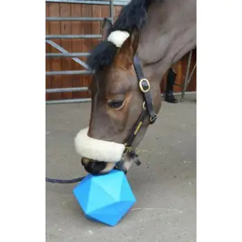Horse Treat Ball Лошадь Сено Кормушка Игрушка для Лошади Стойло Паддок синий Изображение 2