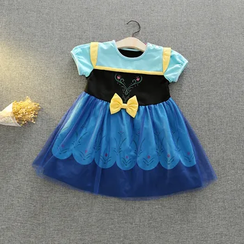 Josaywin Детское платье для девочек Детское платье на день рождения Принцесса Vestidos Повседневная одежда в стиле пэчворк для девочек Платья для выступлений Изображение 2