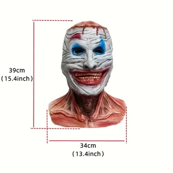 Move mouth Мужская латексная маска с черепом ужасов для вечеринки маскарад костюм хэллоуин шоу реквизит смешная мужская маска для лица Изображение 2